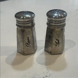 Pottery Barn Silver Salt and Pepper Shakers